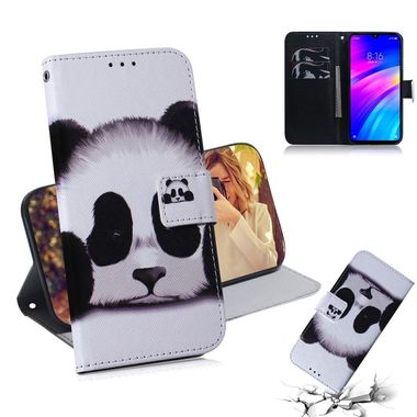 Peňaženkové kožené puzdro Panda Pattern Pattern na Xiaomi Redmi 7