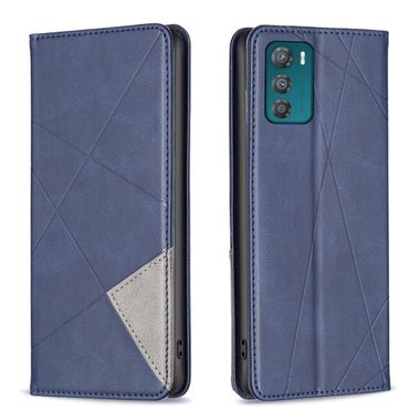 Peňaženkové kožené puzdro PRISMATIC na Motorola Moto G42 - Modrá