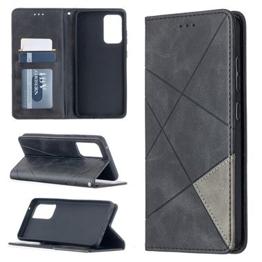 Peňaženkové kožené puzdro PRISMATIC na Samsung Galaxy A52 5G / A52s 5G - Čierna