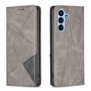Peňaženkové kožené puzdro PRISMATIC na Samsung Galaxy A54 5G – Šedá