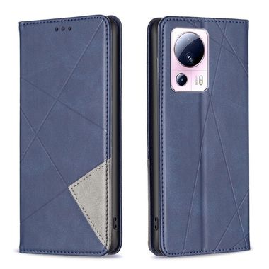 Peňaženkové kožené puzdro PRISMATIC na Xiaomi 13 Lite - Modrá