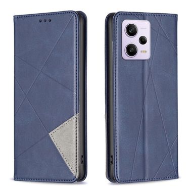 Peňaženkové kožené puzdro Prismatic na Xiaomi Redmi Note 12 Pro+ 5G - Modrá