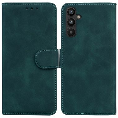 Peňaženkové kožené puzdro PURE COLOR na Samsung Galaxy A54 5G – Zelená