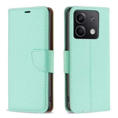 Peňaženkové kožené puzdro Pure Color na Xiaomi Redmi Note 13 4G - Zelená