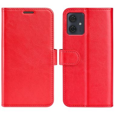 Peňaženkové kožené puzdro R64 Texture na Moto G54 5G / G54 5G Power Edition - Červená