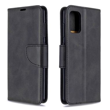 Peňaženkové kožené puzdro Retro na Samsung Galaxy A41-Čierna
