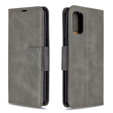 Peňaženkové kožené puzdro Retro na Samsung Galaxy A41- Sivá