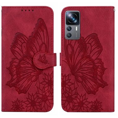 Peňaženkové kožené puzdro RETRO na Xiaomi 12T / 12T Pro – Červená