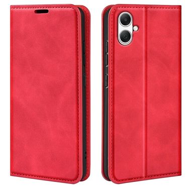 Peňaženkové kožené puzdro Retro-skin Magnetic na Samsung Galaxy A05s - Červená