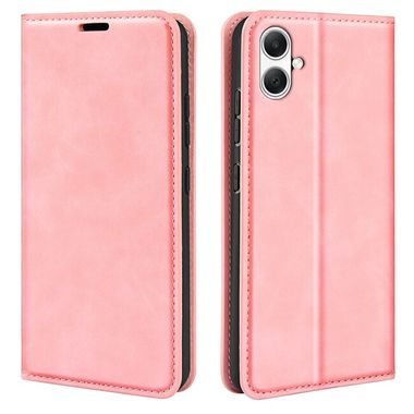 Peňaženkové kožené puzdro Retro-skin Magnetic na Samsung Galaxy A05s - Ružová