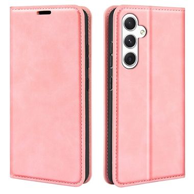 Peňaženkové kožené puzdro Retro-Skin na Samsung Galaxy S24 5G - Ružová