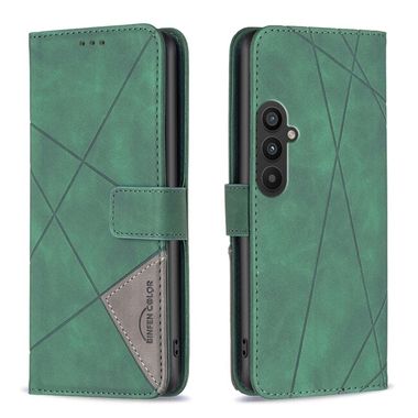 Peňaženkové kožené puzdro Rhombus na Samsung Galaxy A24 - Zelená