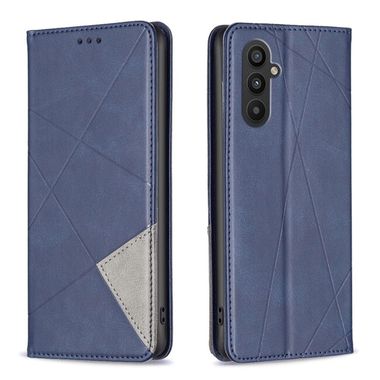 Peňaženkové kožené puzdro Rhombus na Samsung Galaxy A25 5G - Modrá