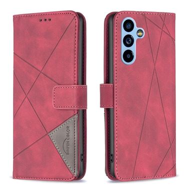 Peňaženkové kožené puzdro RHOMBUS na Samsung Galaxy A54 5G – Červená