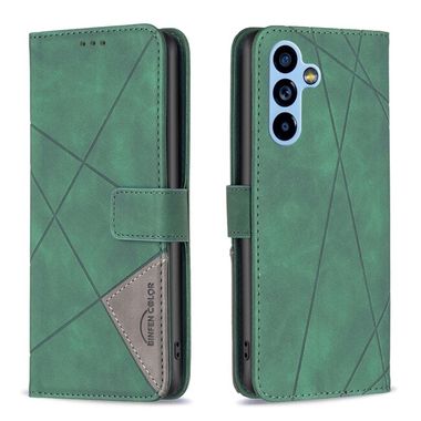 Peňaženkové kožené puzdro RHOMBUS na Samsung Galaxy A54 5G – Zelená
