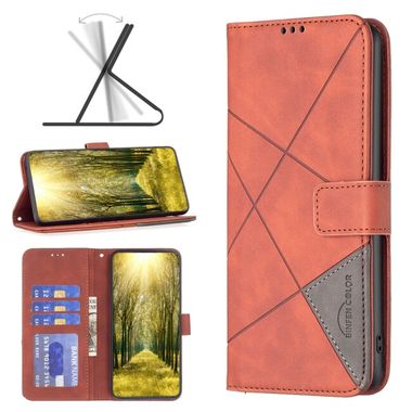 Peňaženkové kožené puzdro Rhombus na Xiaomi Redmi 12 - Hnedá