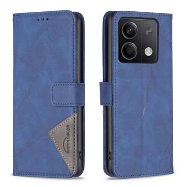 Peňaženkové kožené puzdro Rhombus na Xiaomi Redmi Note 13 4G - Modrá