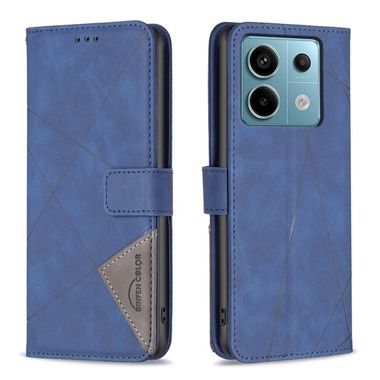 Peňaženkové kožené puzdro Rhombus na Xiaomi Redmi Note 13 Pro 4G - Modrá