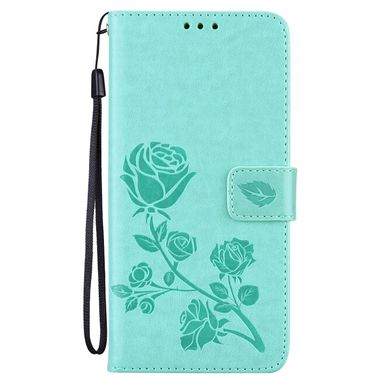 Peňaženkové kožené puzdro ROSE na Samsung Galaxy A53 5G - Zelená