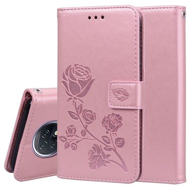 Peňaženkové kožené puzdro ROSE na Xiaomi Redmi Note 9T - Ružovozlatá