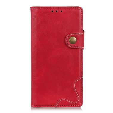 Peňaženkové kožené puzdro S-Type Stitching na Moto G31/G41 - Červená