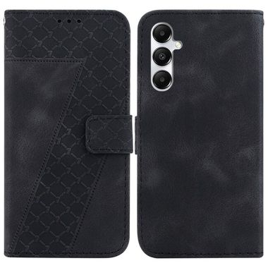 Peňaženkové kožené puzdro Seven Embossed na Samsung Galaxy A05s - Čierna