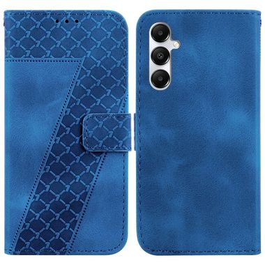 Peňaženkové kožené puzdro Seven Embossed na Samsung Galaxy A05s - Modrá