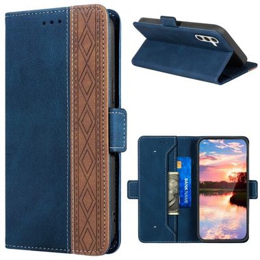 Peňaženkové kožené puzdro Side-magnetic na Samsung Galaxy A24/A25 5G - Kráľovská modrá