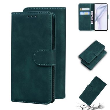 Peňaženkové kožené puzdro SKIN FEEL na Huawei P50 Pro – Zelená