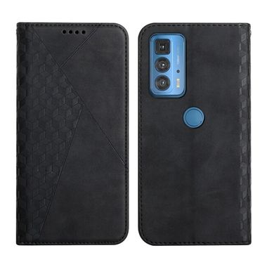 Peňaženkové kožené puzdro Skin Feel na Motorola Edge 20 Pro - Čierna