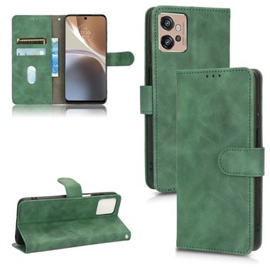 Peňaženkové kožené puzdro SKIN FEEL na Motorola Moto G32 - Zelená