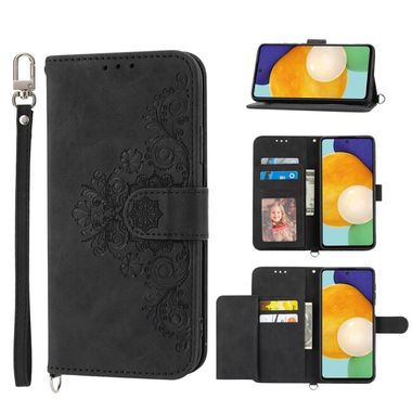 Peňaženkové kožené puzdro SKIN-FEEL na Samsung Galaxy A23 5G - Čierna