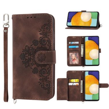 Peňaženkové kožené puzdro SKIN-FEEL na Samsung Galaxy A23 5G - Hnedá