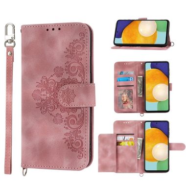 Peňaženkové kožené puzdro SKIN-FEEL na Samsung Galaxy A23 5G - Ružová