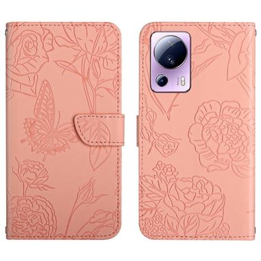 Peňaženkové kožené puzdro SKIN FEEL na Xiaomi 12 Lite – Ružová
