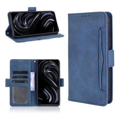 Peňaženkové kožené puzdro SKIN na Huawei P50 - Modrá