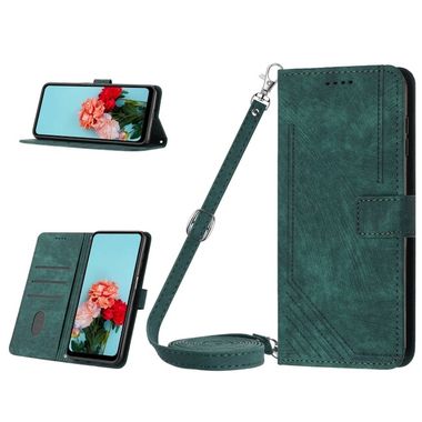 Peňaženkové kožené puzdro SKIN na iPhone 15 Pro Max - Zelená