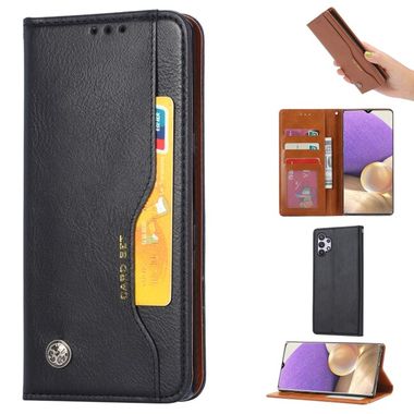 Peňaženkové kožené puzdro SKIN na Samsung Galaxy A33 5G - Čierna