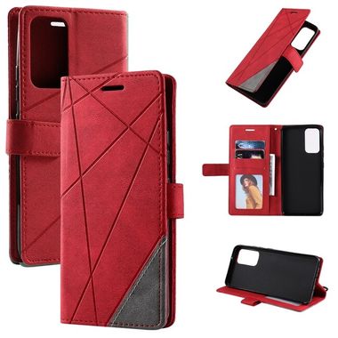 Peňaženkové kožené puzdro SKIN na Xiaomi Redmi Note 11 Pro - Červená