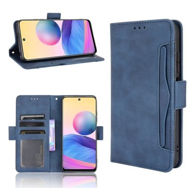 Peňaženkové kožené puzdro SKIN na Xiaomi Redmi Note 10 5G - Modrá