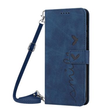 Peňaženkové kožené puzdro Smile Writing na Moto E22 - Modrá