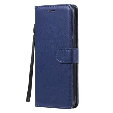Peňaženkové kožené puzdro Solid Color Horizontal na Moto G10/G20/G30 - Modrá