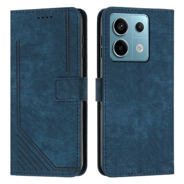 Peňaženkové kožené puzdro Stripe na Xiaomi Redmi Note 13 Pro - Modrá