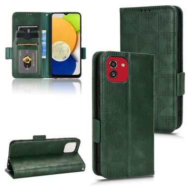 Peňaženkové kožené puzdro SYMMETRICAL na Samsung Galaxy A03 – Zelená