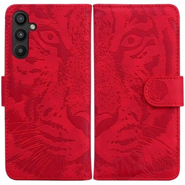 Peňaženkové kožené puzdro TIGER na Samsung Galaxy A54 5G – Červená