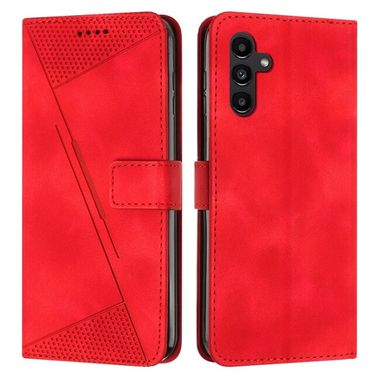 Peňaženkové kožené puzdro Triangle na Samsung Galaxy S24 Plus 5G - Červená