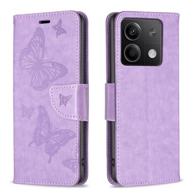 Peňaženkové kožené puzdro Two Butterflies na Xiaomi Redmi Note 13 4G - Fialová