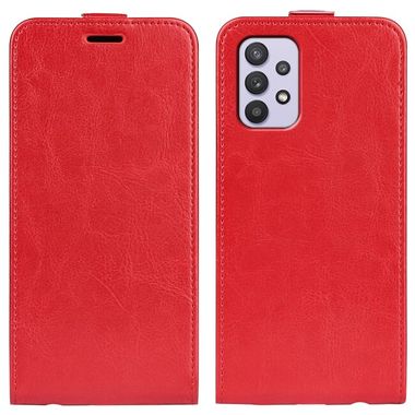 Peňaženkové kožené puzdro VERTICAL na Samsung Galaxy A53 5G - Červená