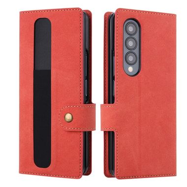 Peňaženkové kožené puzdro ViLi Flip na Samsung Galaxy Z Fold4 - Červená