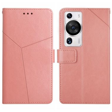 Peňaženkové kožené puzdro Y-SHAPED na Huawei P60 Pro - Ružová